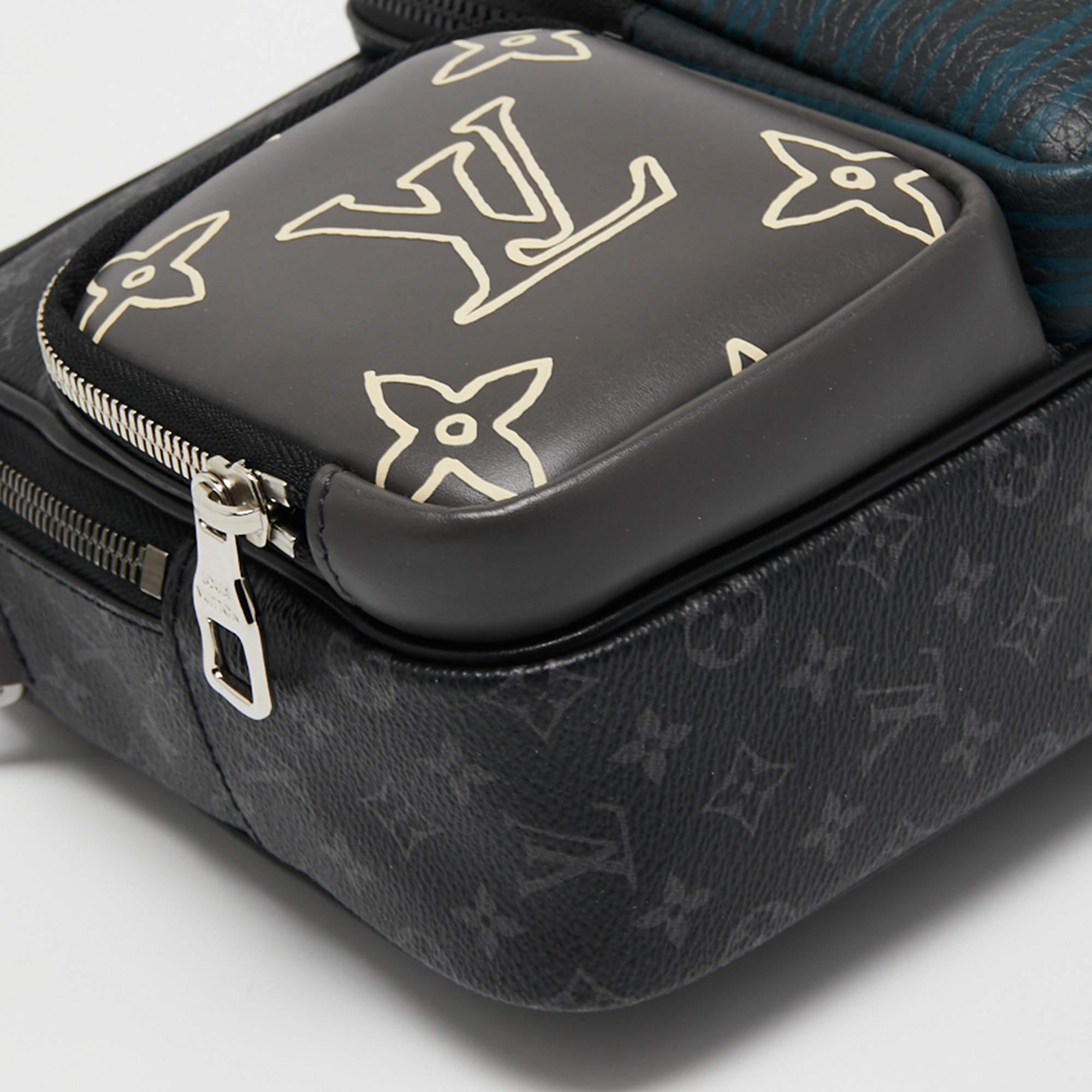 Louis Vuitton Monogram Eclipse Canvas and Leather Multipocket Messenger Bag 2