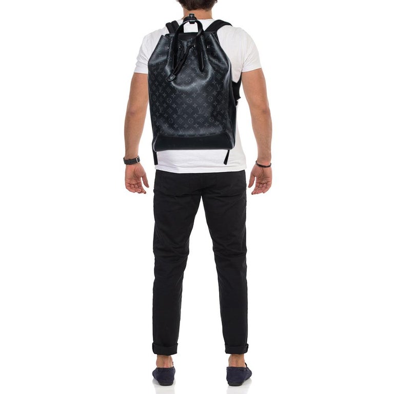 Louis Vuitton Black Monogram Eclipse Explorer Backpack Leather ref