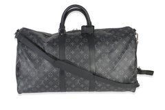 Louis Vuitton Monogram Eclipse Canvas Keepall Bandouliere 55