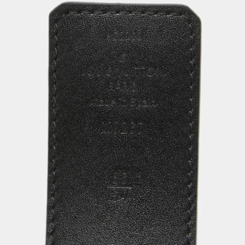 Black Louis Vuitton Monogram Eclipse Canvas Reversible Belt Strap 85CM For Sale