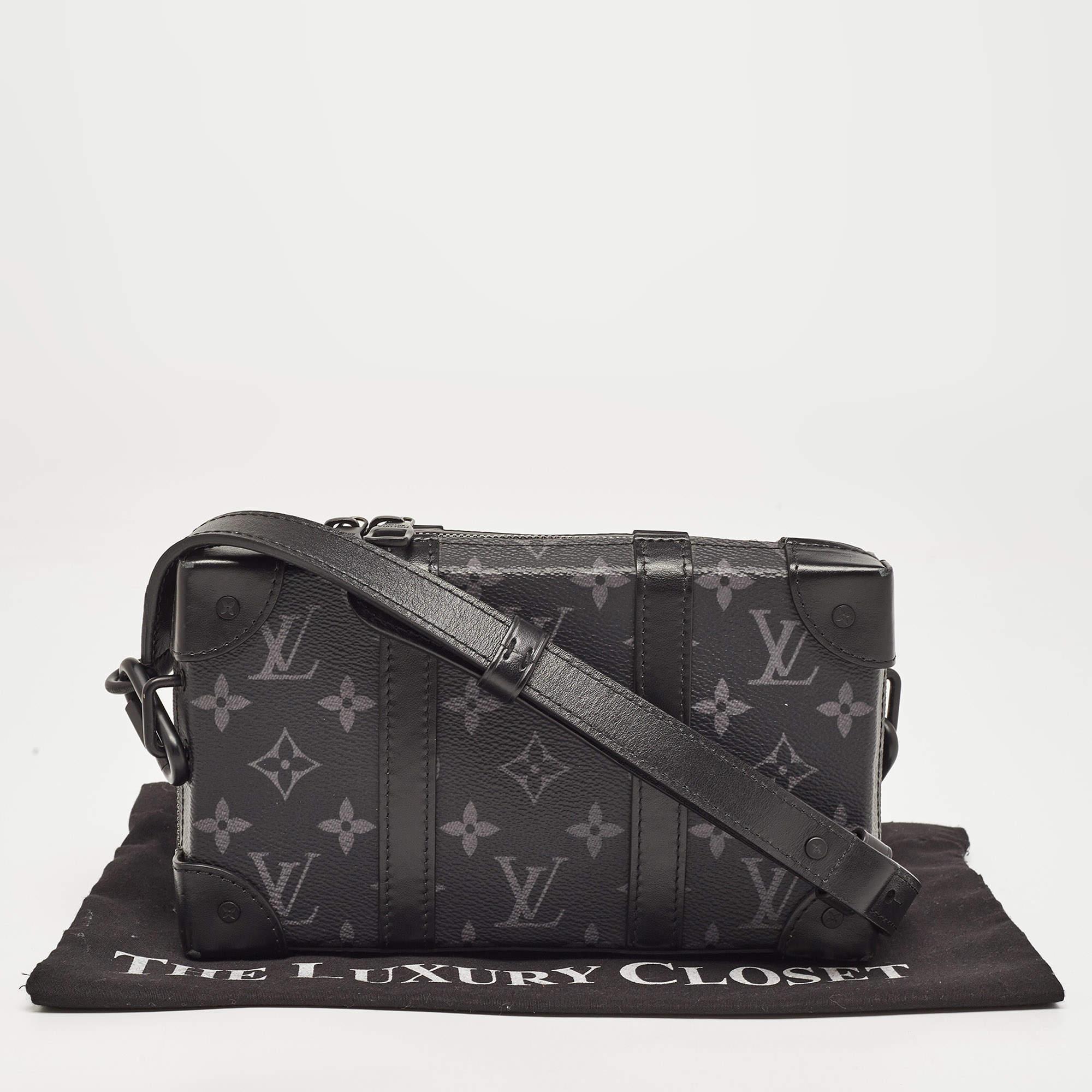 Louis Vuitton Monogram Eclipse Canvas Soft Trunk Wallet Crossbody Bag 8