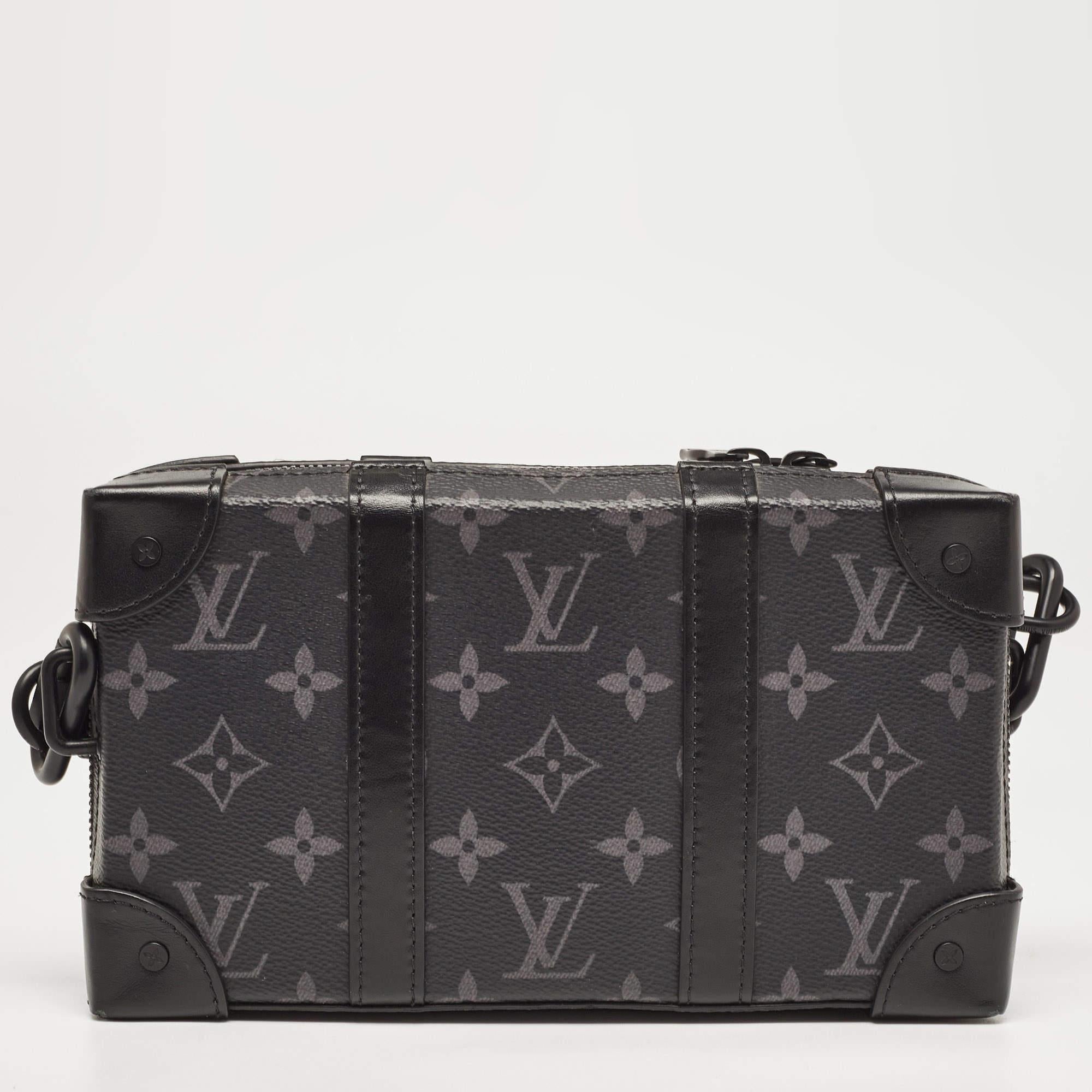 Louis Vuitton Monogram Eclipse Canvas Soft Trunk Wallet Crossbody Bag 1
