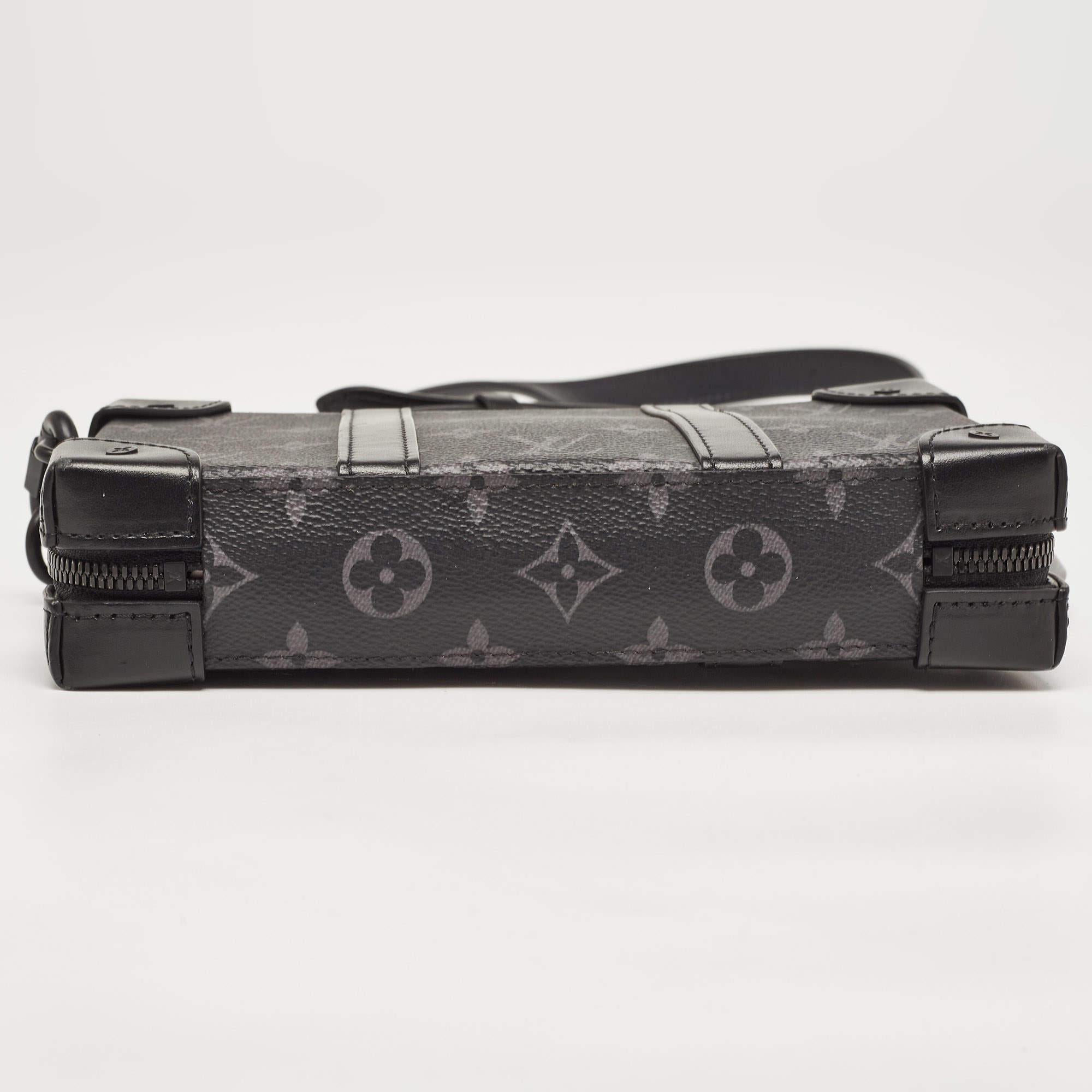 Louis Vuitton Monogram Eclipse Canvas Soft Trunk Wallet Crossbody Bag 2