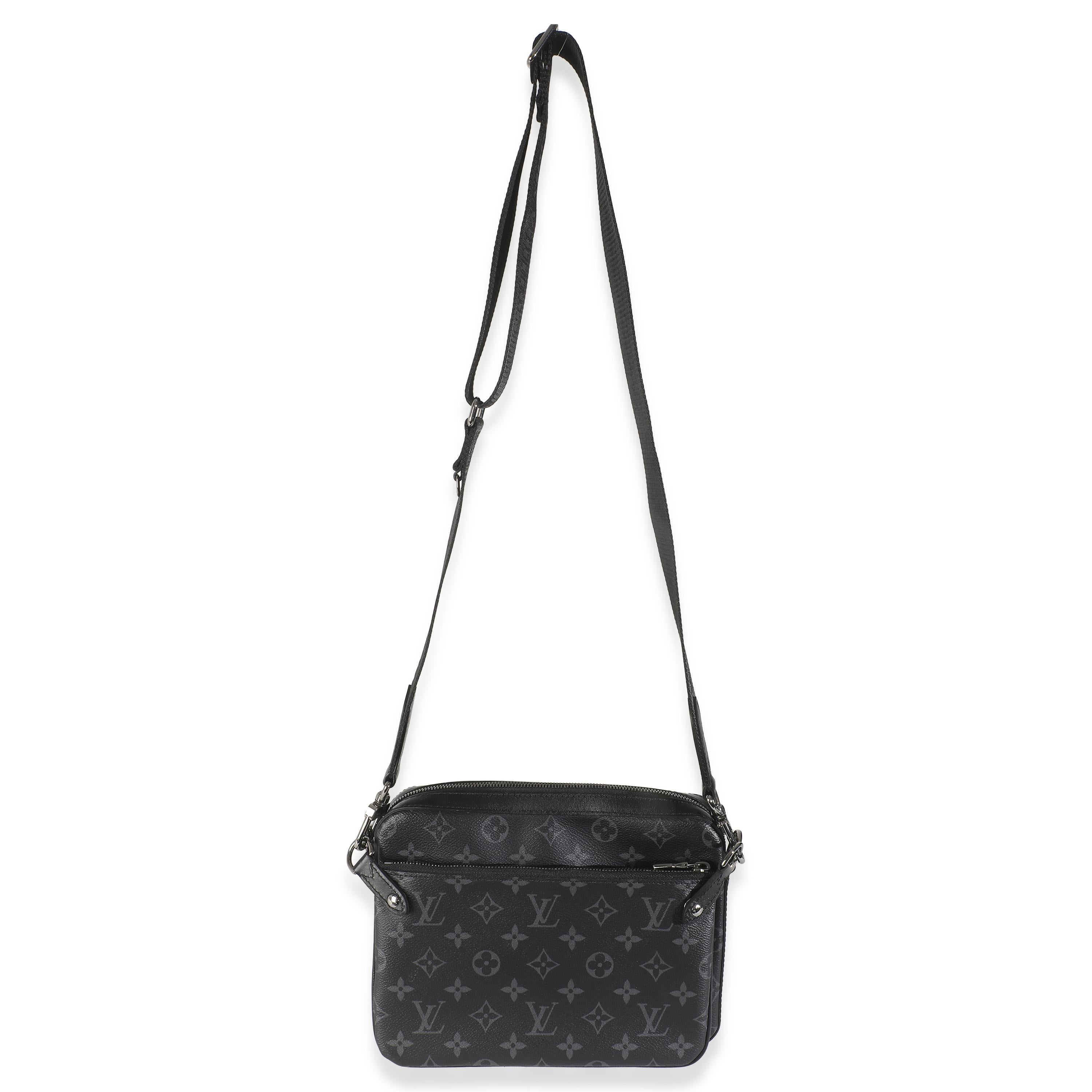 Louis Vuitton Monogram Eclipse Canvas Trio Messenger For Sale 2