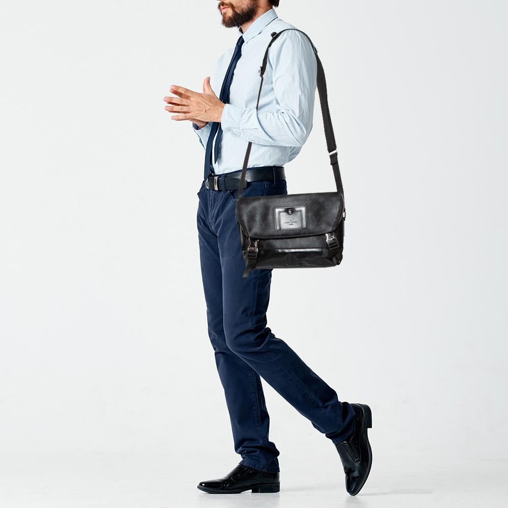 Black Louis Vuitton Monogram Eclipse Canvas Voyager Messenger PM Bag