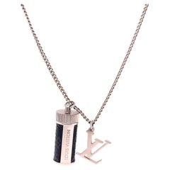Louis Vuitton Monogram Eclipse Charms Necklace – Silver Tone