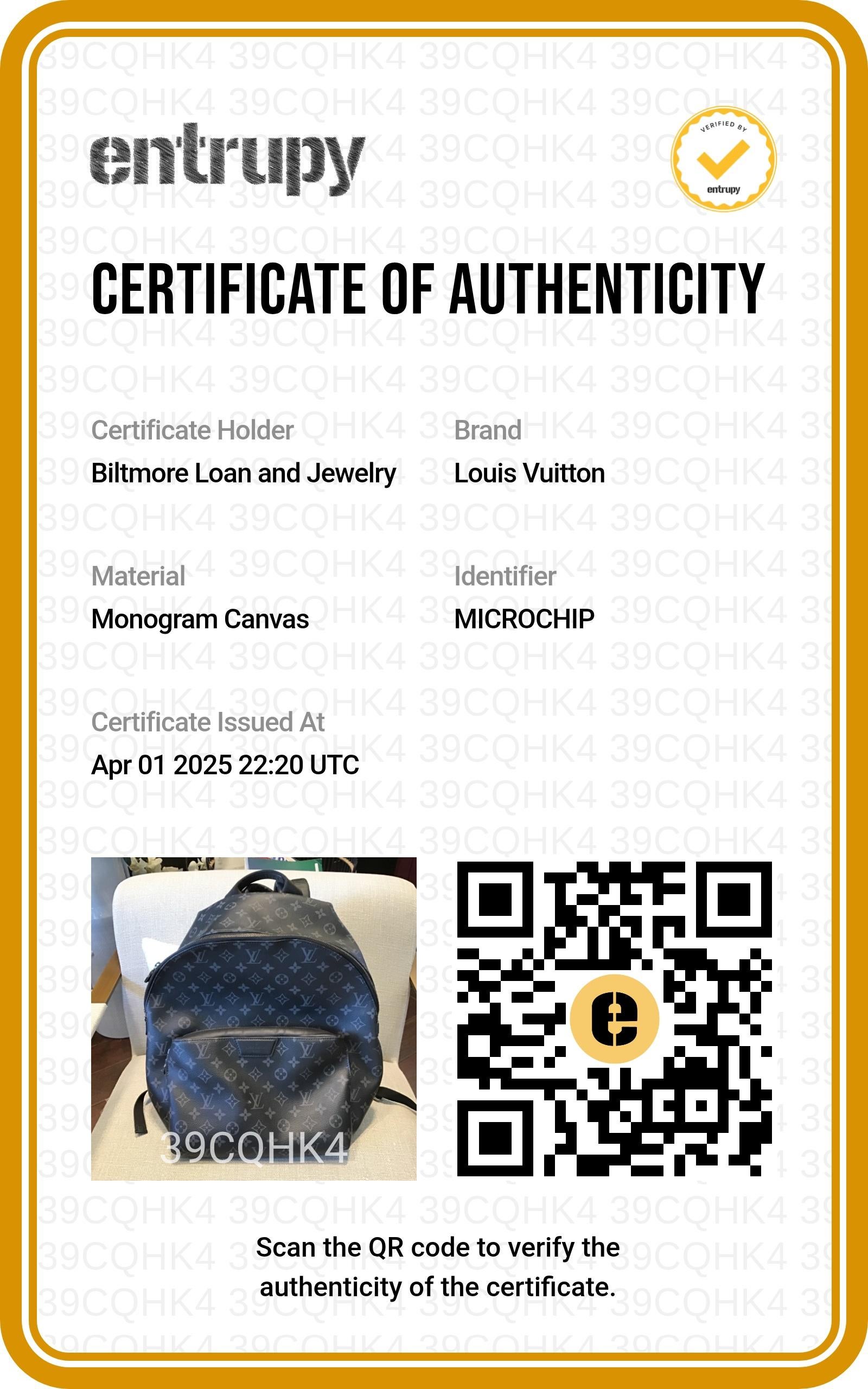 Louis Vuitton - Sac à dos Eclipse Discovery PM avec monogramme en vente 4