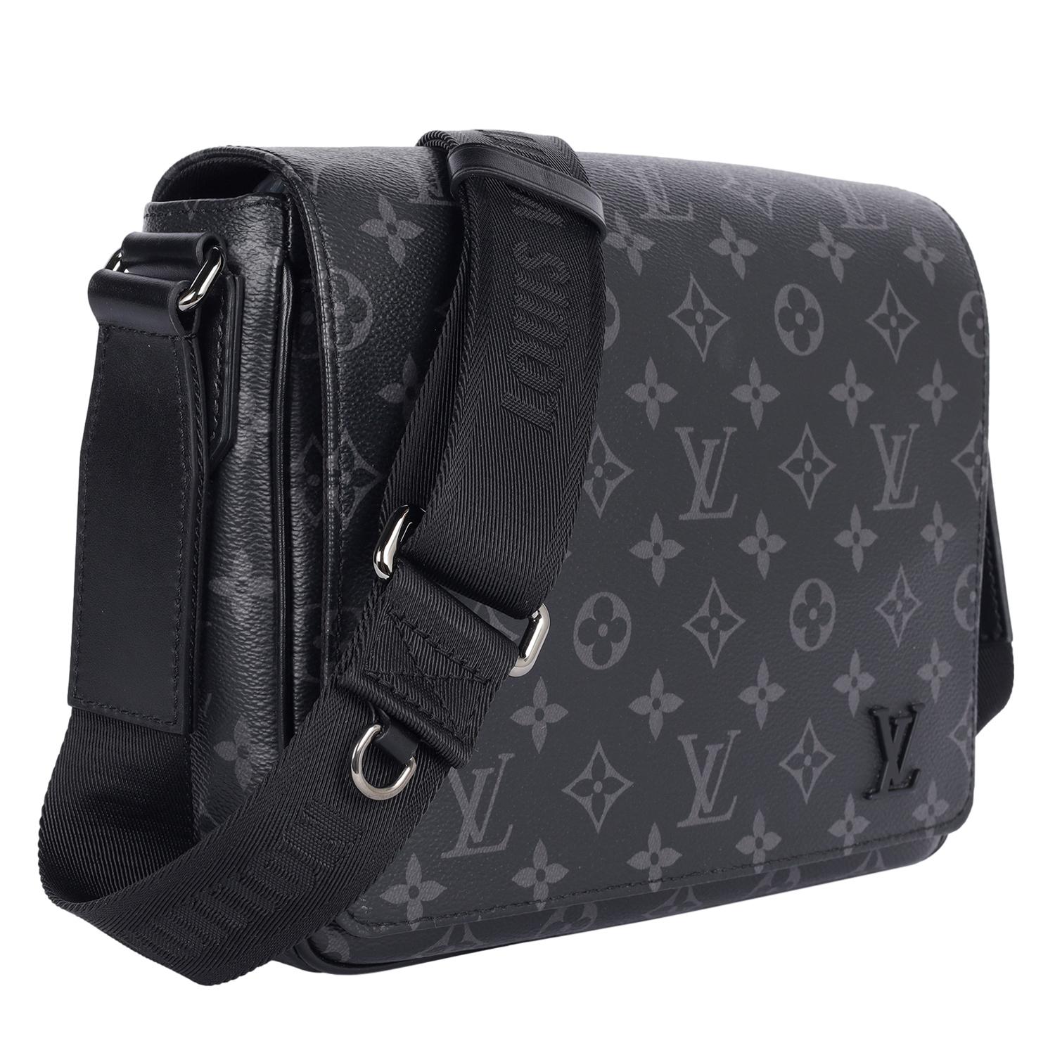 Femenino o masculino LOUIS VUITTON Monograma Eclipse Distrito PM Negro en venta