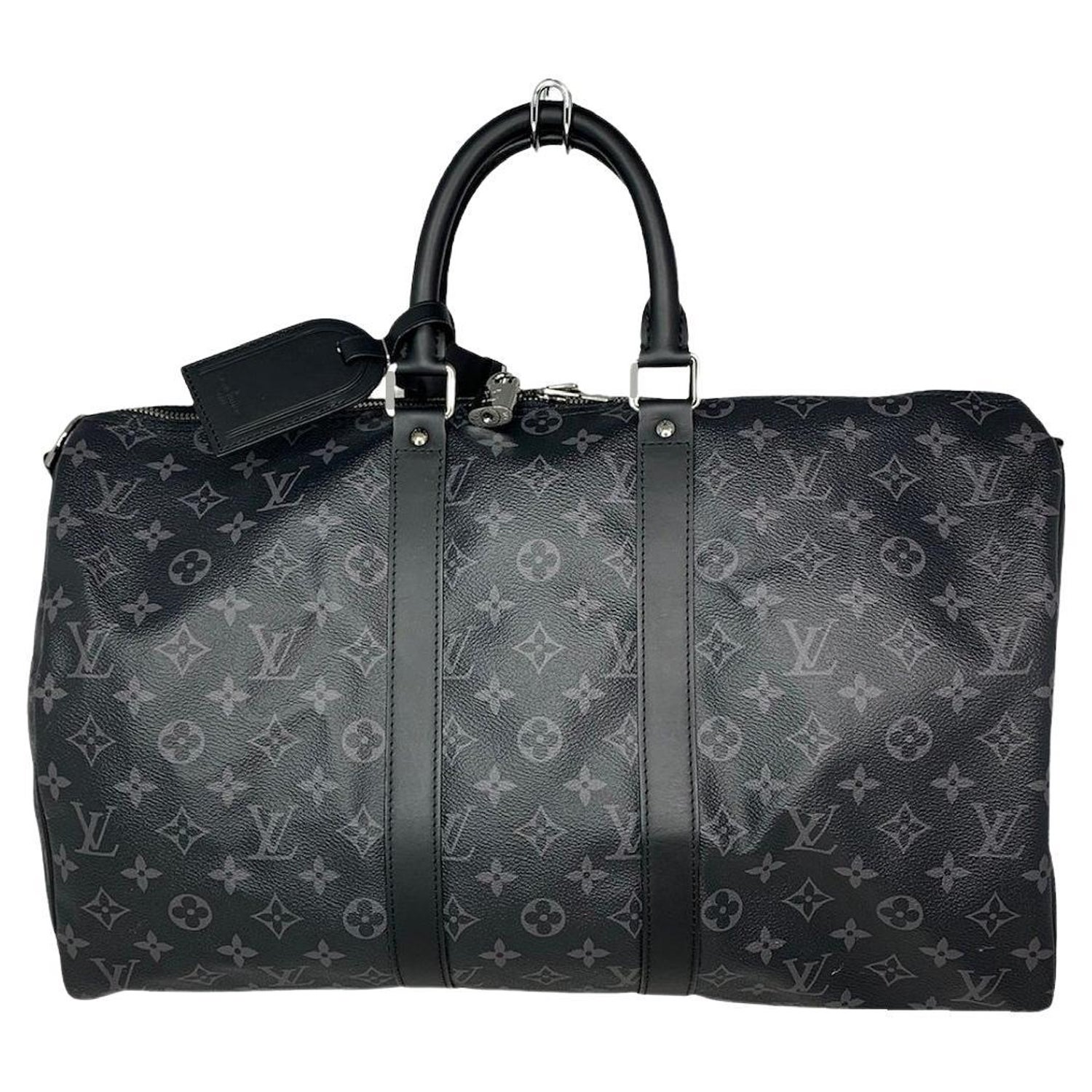 Sold at Auction: Louis Vuitton Monogram Eclipse/Taiga Leather Keepall 50  Bandouliere Duffel