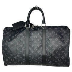 Louis Vuitton Monogram Eclipse Keepall 45 Bandouliere Bag