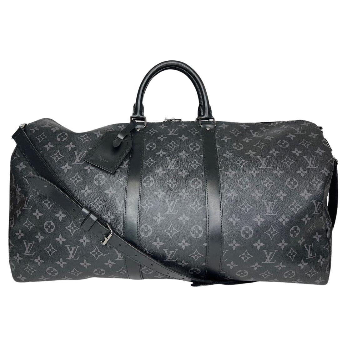 Louis Vuitton Blue Black Check Men's Women's Carryall Travel Weekend Duffle  Bag at 1stDibs