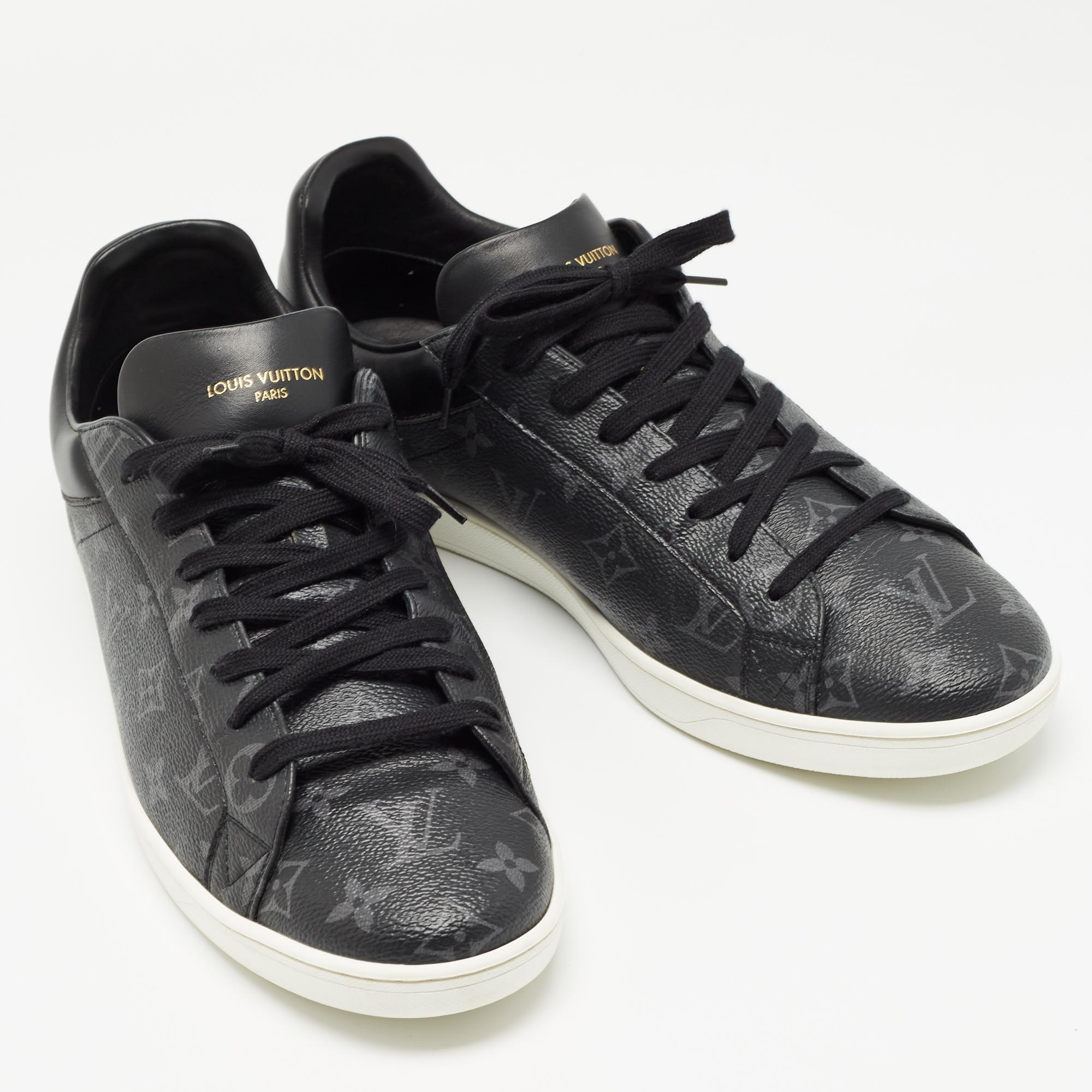 Louis Vuitton Monogram Eclipse Luxembourg Sneakers Size 46 For Sale 1