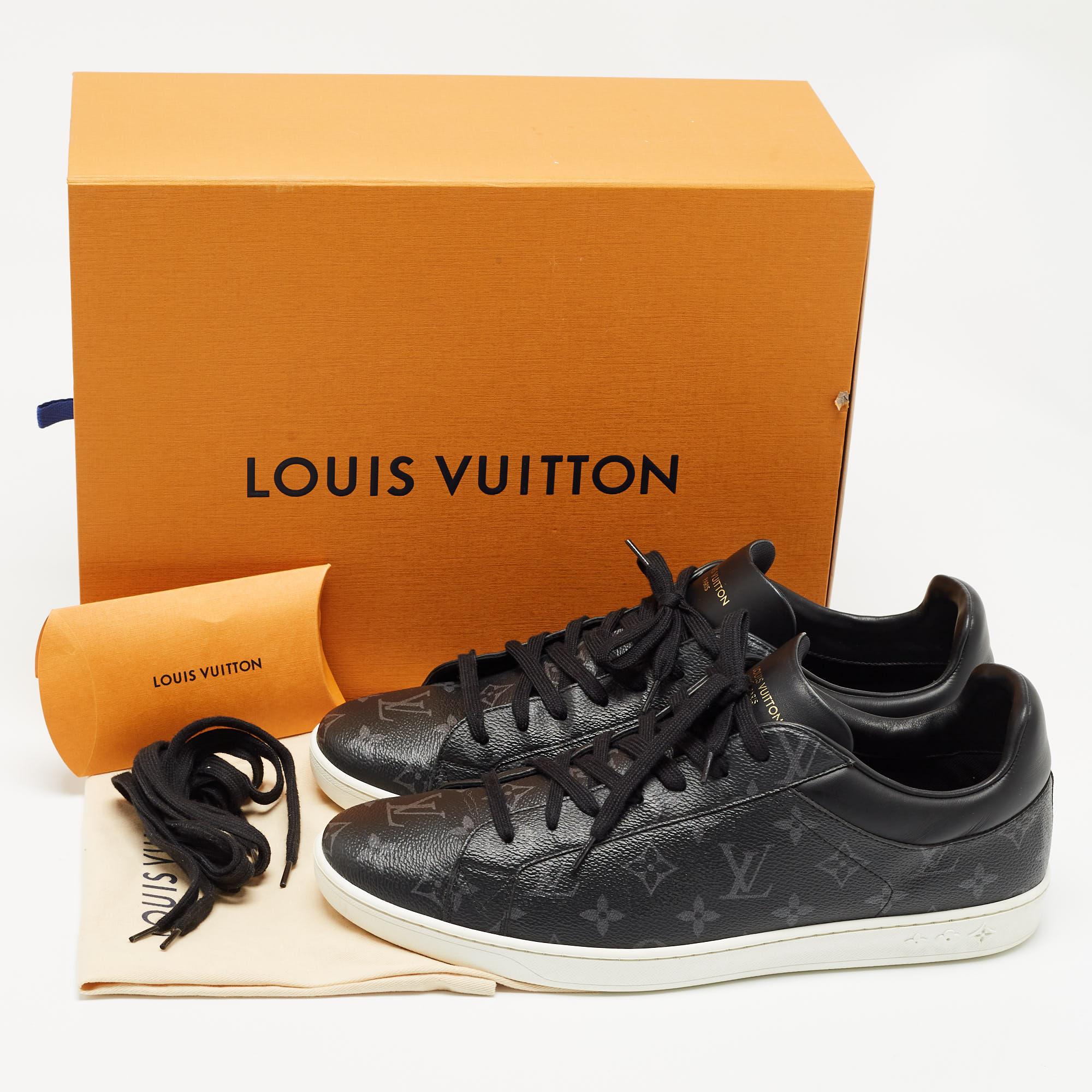 Louis Vuitton Monogram Eclipse Luxembourg Sneakers Size 46 For Sale 3