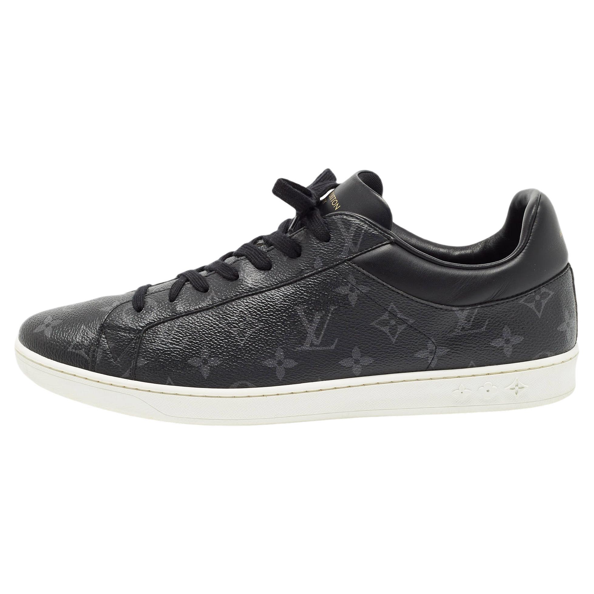 Louis Vuitton Monogram Eclipse Luxembourg Sneakers Size 46 For Sale