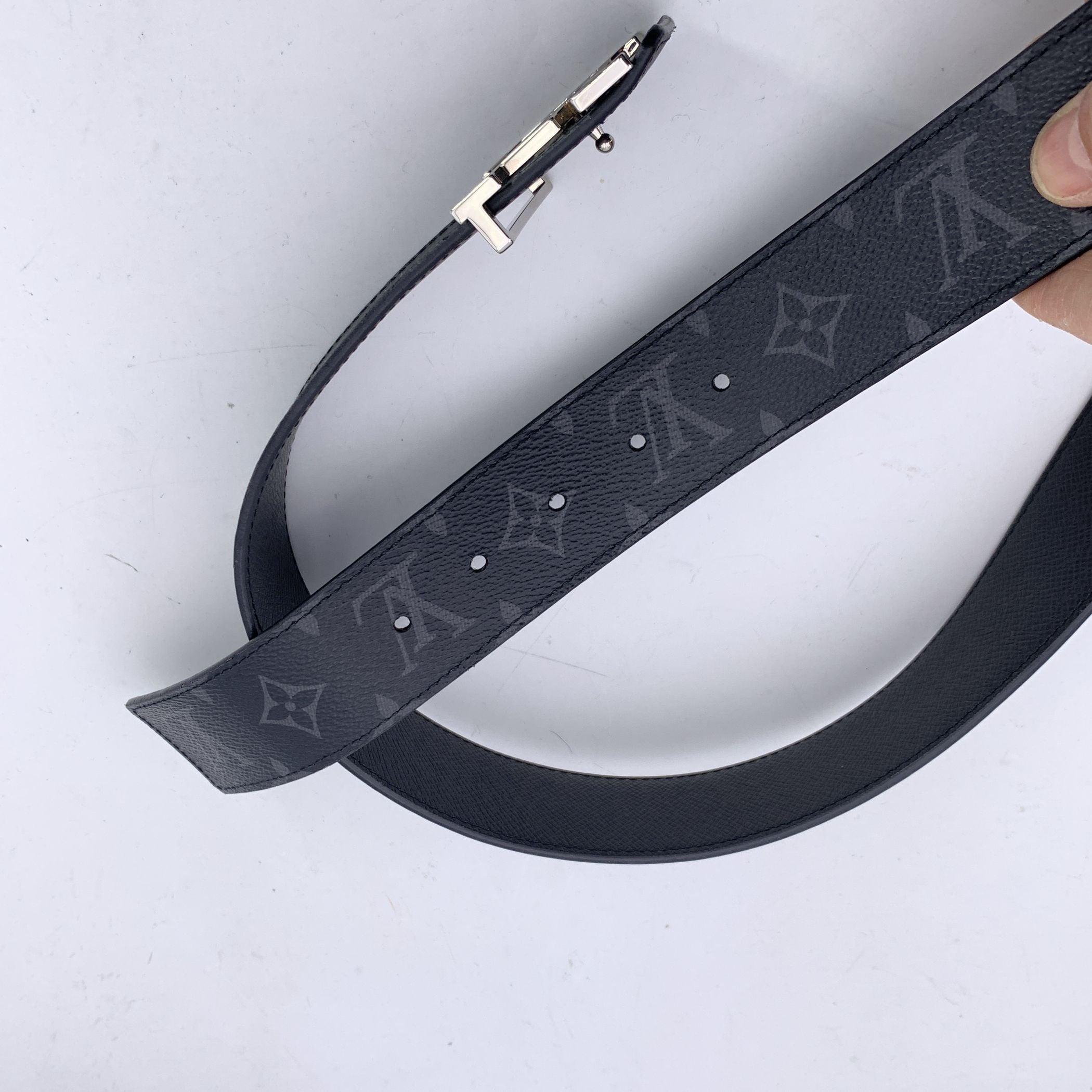 Noir Ceinture réversible Eclipse LV Initiales Louis Vuitton, taille 85/34