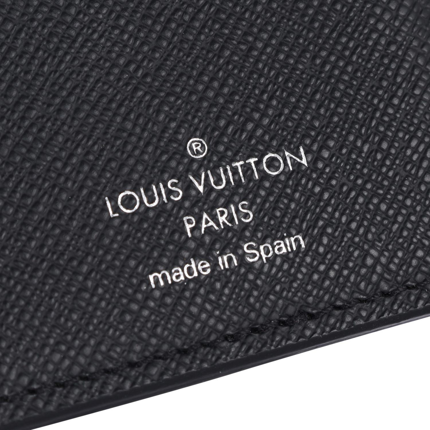 Louis Vuitton Monogram Eclipse Pocket Organizer Wallet Black Grey 12