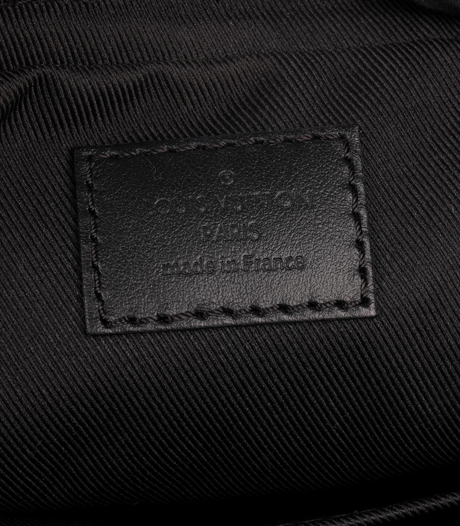Louis Vuitton Monogram Eclipse Reverse & Black Calfskin Leather Trio Messenger For Sale 2