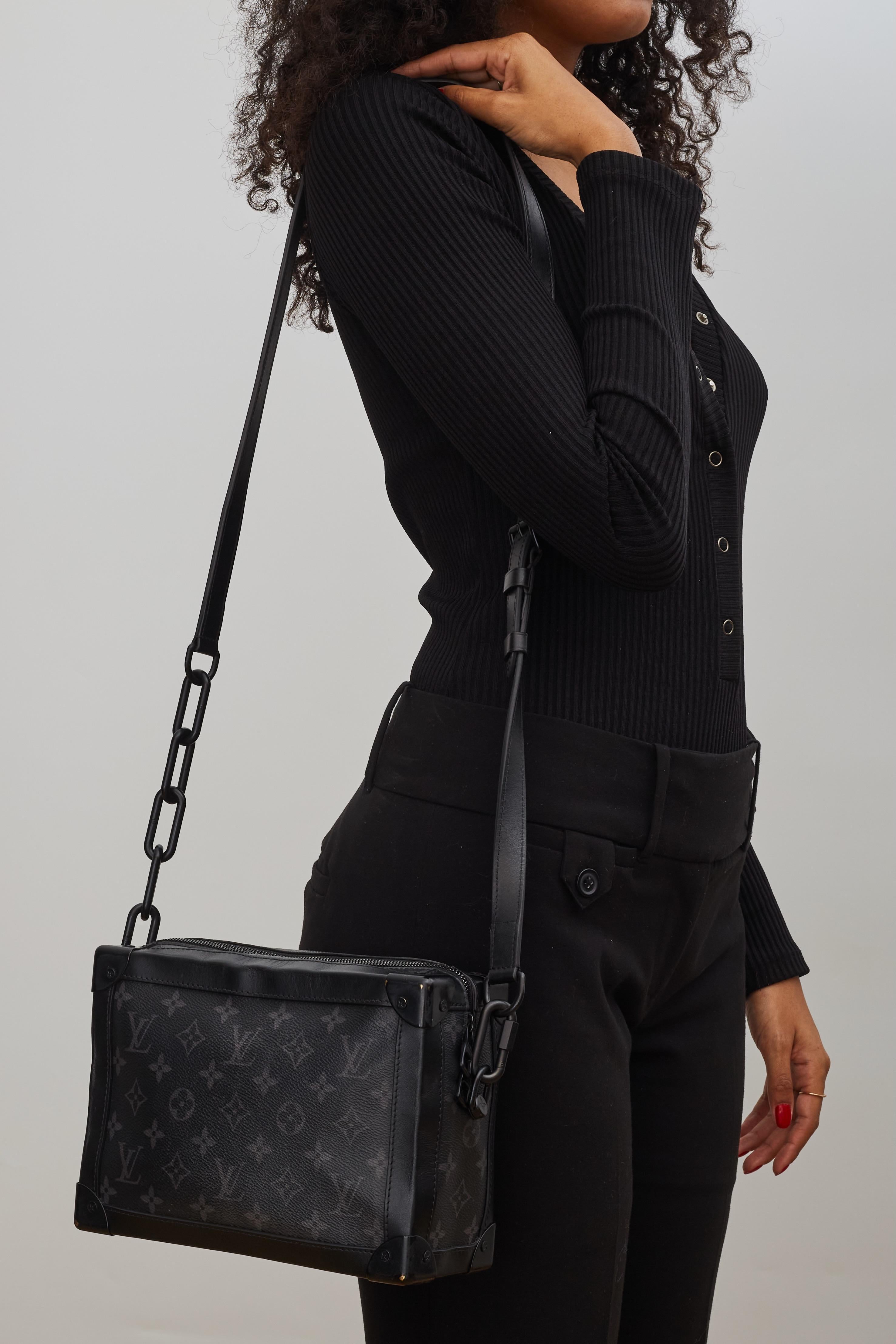Louis Vuitton Monogram Eclipse Soft Trunk Shoulder Bag (2020) Black 5