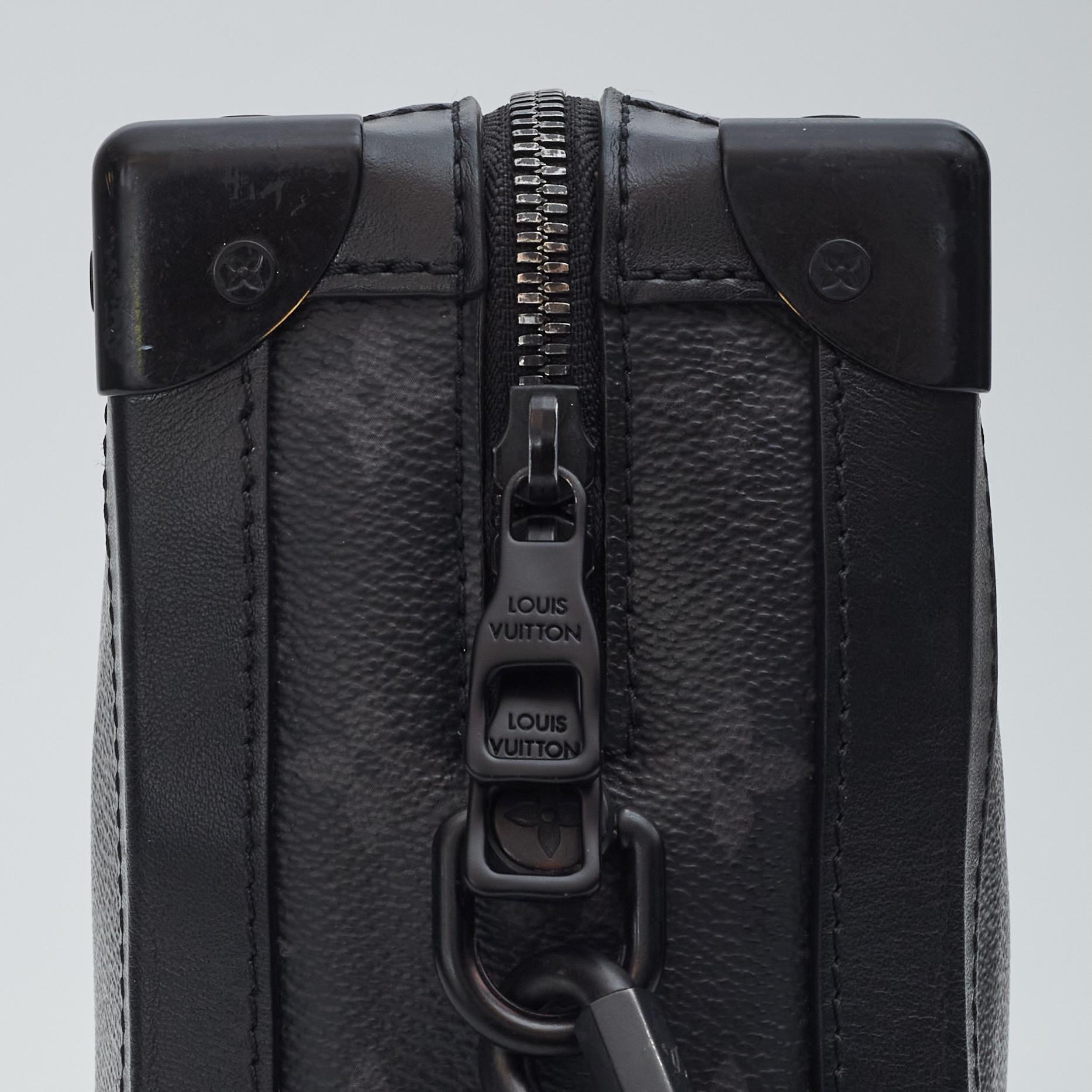 Men's Louis Vuitton Monogram Eclipse Soft Trunk Shoulder Bag (2020) Black