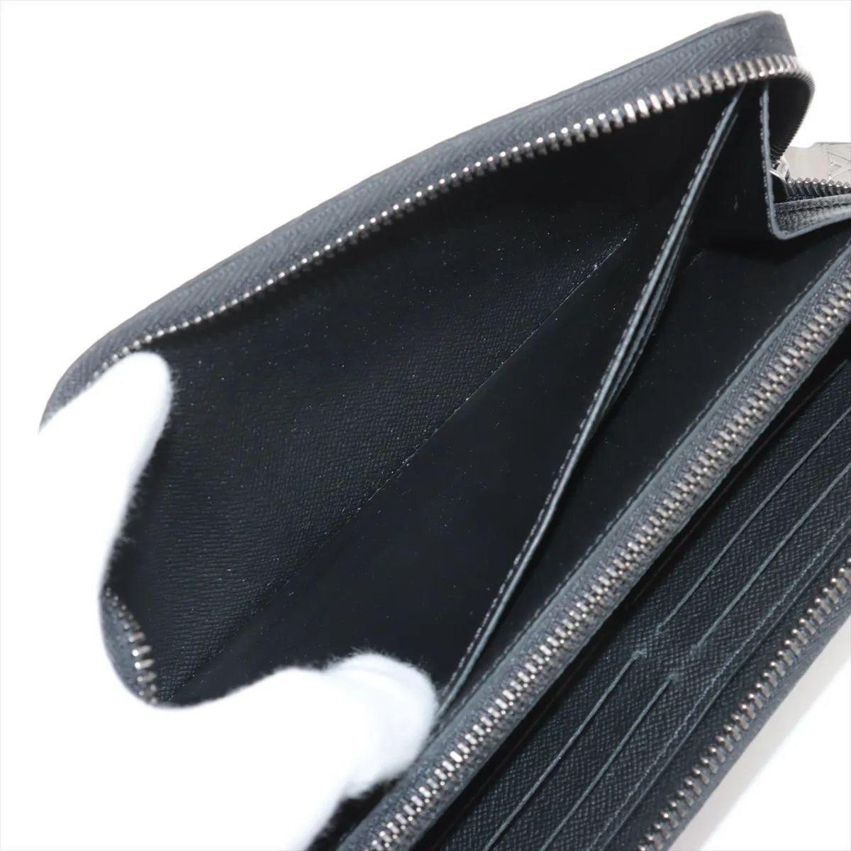Louis Vuitton Monogram Eclipse Zippy Horizontale Geldbörse Damen im Angebot