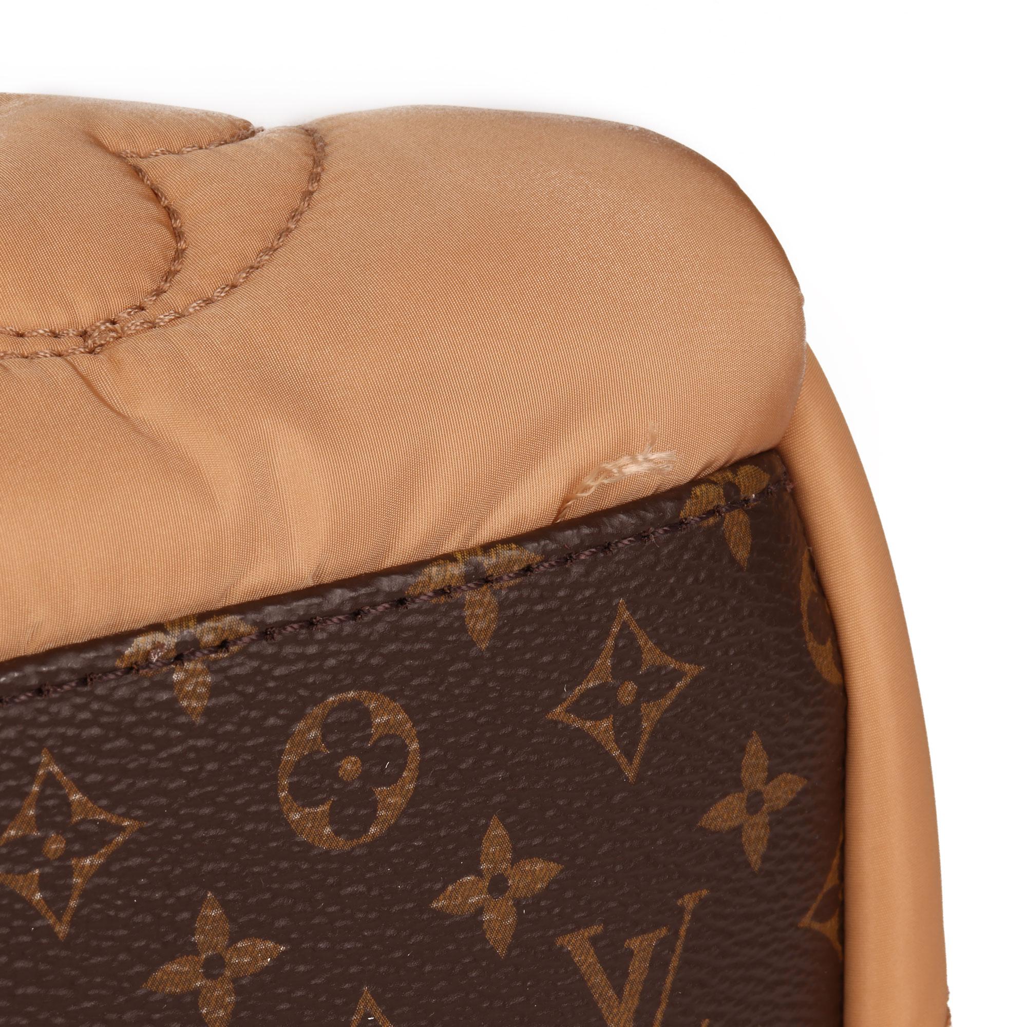 LOUIS VUITTON Monogram Econyl & Brown Monogram Coated Canvas Pillow Othego GM 4