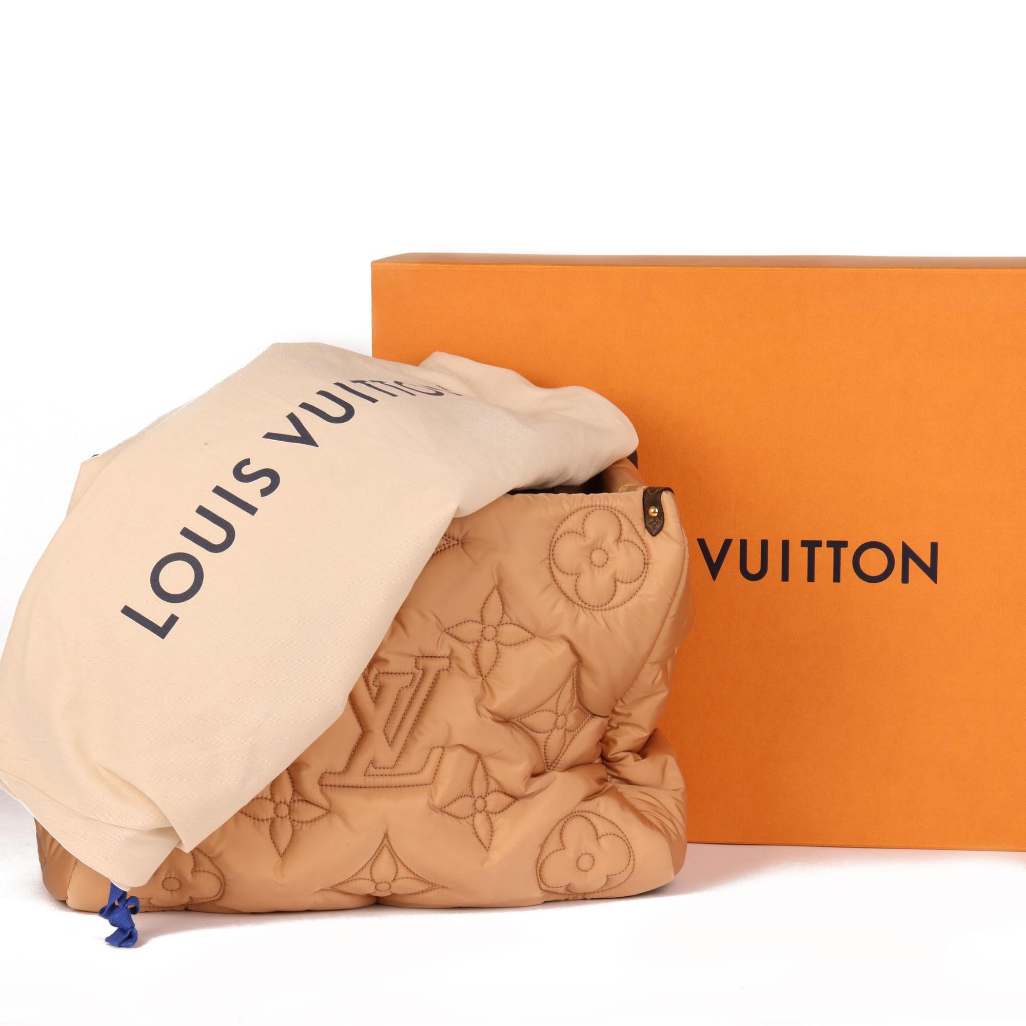 LOUIS VUITTON Monogram Econyl & Brown Monogram Coated Canvas Pillow Othego GM 6