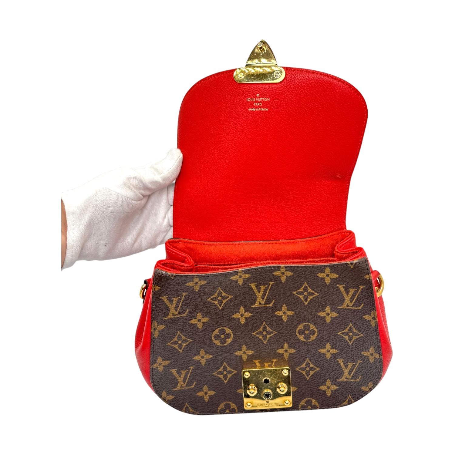 Louis Vuitton Monogram Eden MM Rouge Crossbody Bag For Sale 2
