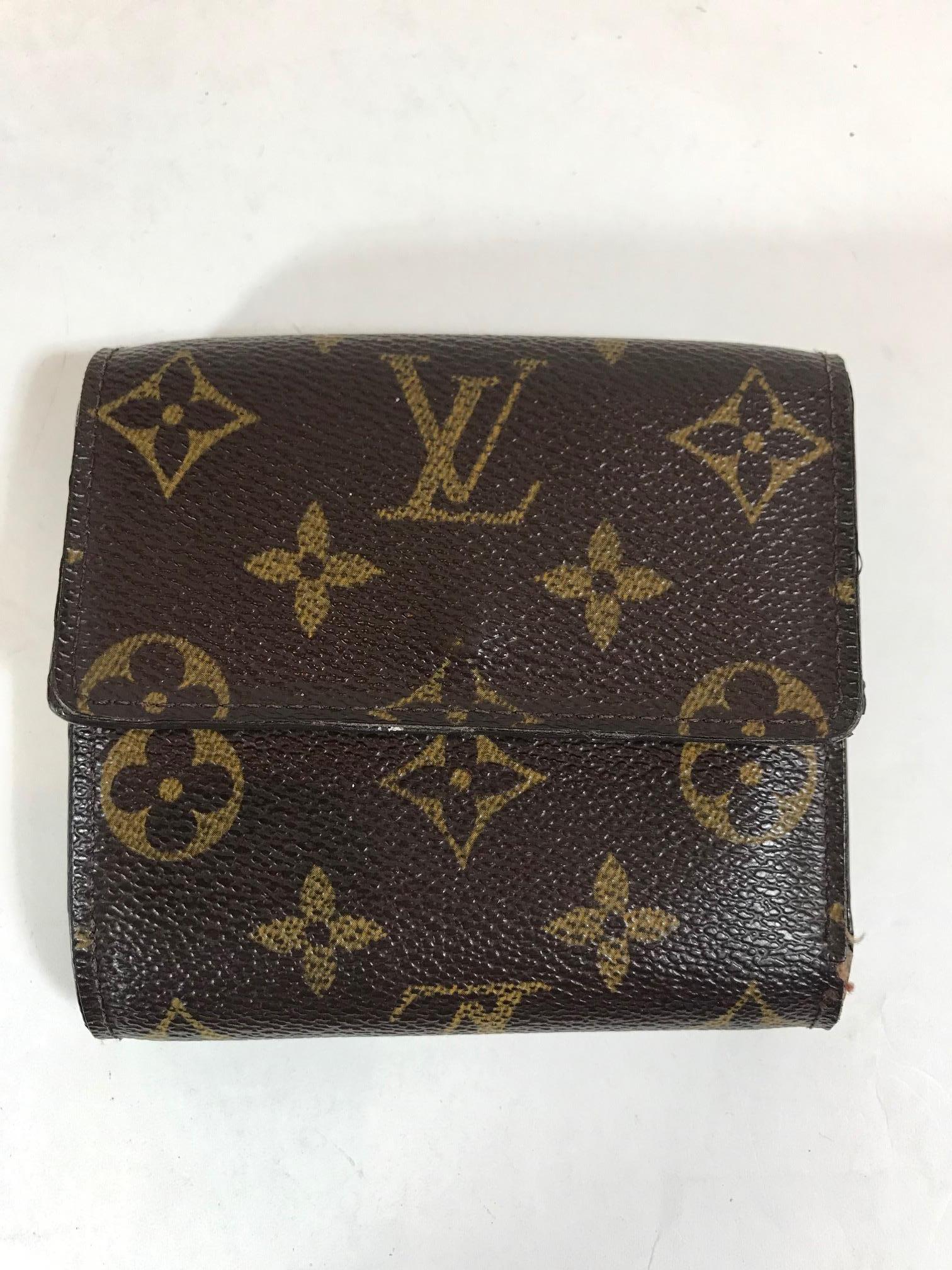 Black Louis Vuitton Monogram Elise Wallet For Sale