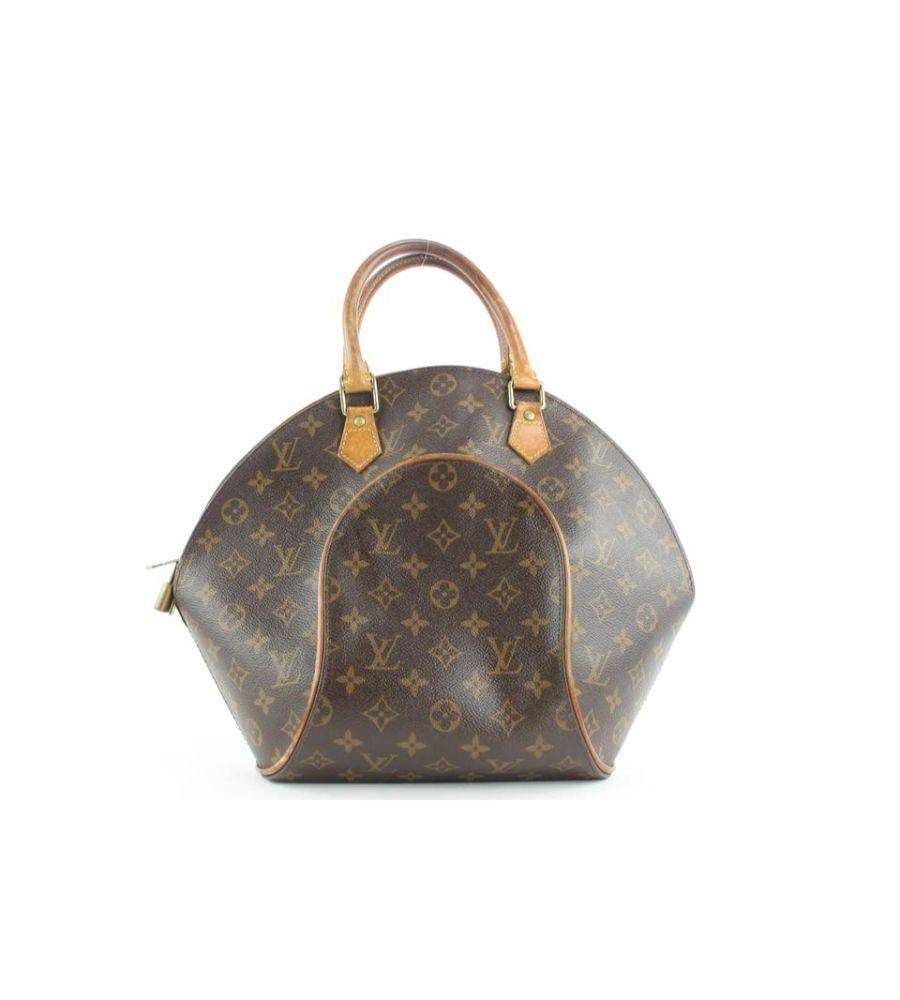 Louis Vuitton  Monogram Ellipse MM Bowler Bag Clam Seashell Octagon 551lvs310 In Good Condition In Dix hills, NY