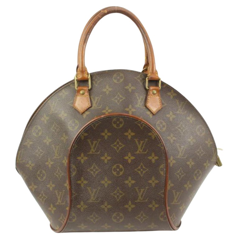 Louis Vuitton LV Monogram Canvas Ellipse PM Seashell Bowler Bag