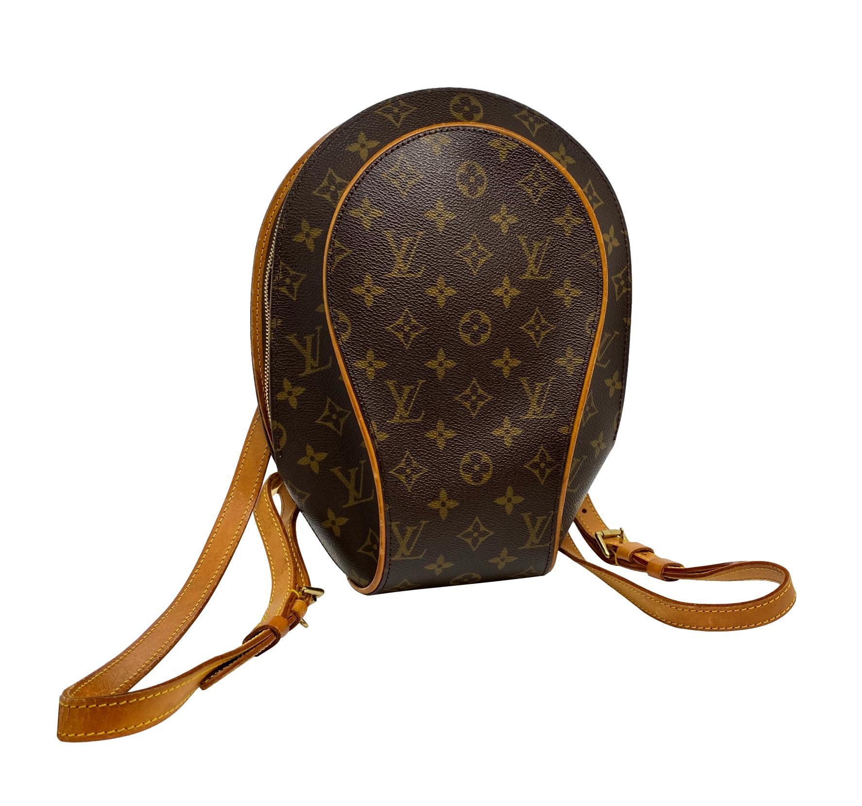 Louis Vuitton Monogram Ellipse Sac a Dos Backpack Bag, France October 1998. The Louis Vuitton is a classic closet staple, with it's more modern and shape shifting designs being introduced and inspired by the architect of the Art Deco era of the