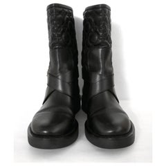 Louis Vuitton Monogram Embossed Biker Boots
