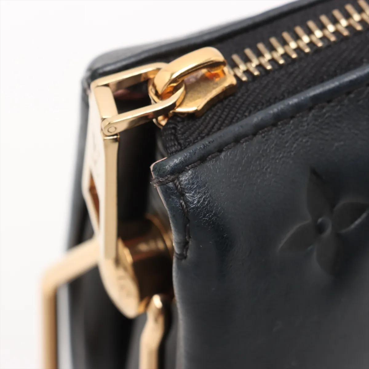 Louis Vuitton Monogram Embossed Coussin PM Nero in vendita 8