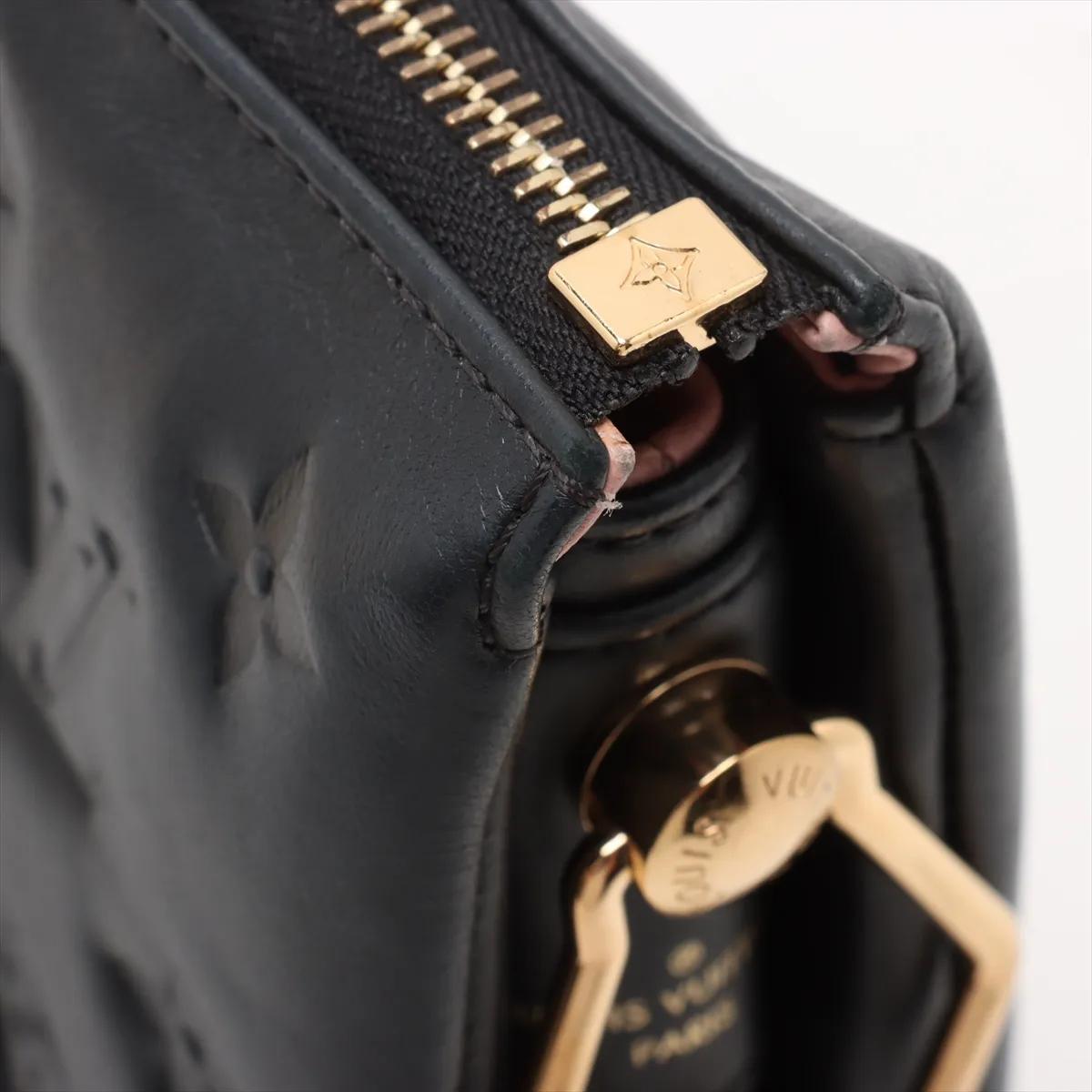 Louis Vuitton Monogram Embossed Coussin PM Nero in vendita 9