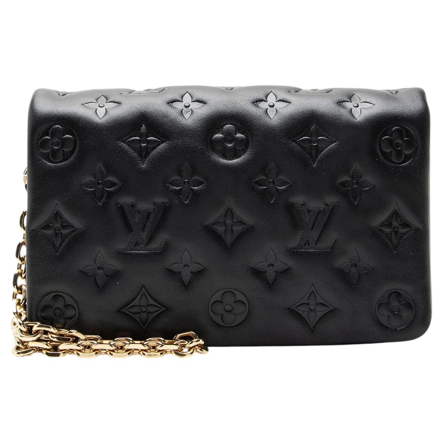 Louis Vuitton Monogram Embossed Lambskin Coussin Pochette For Sale