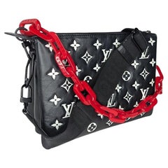 Louis Vuitton Monogram Embossed Lambskin Leather Coussin PM