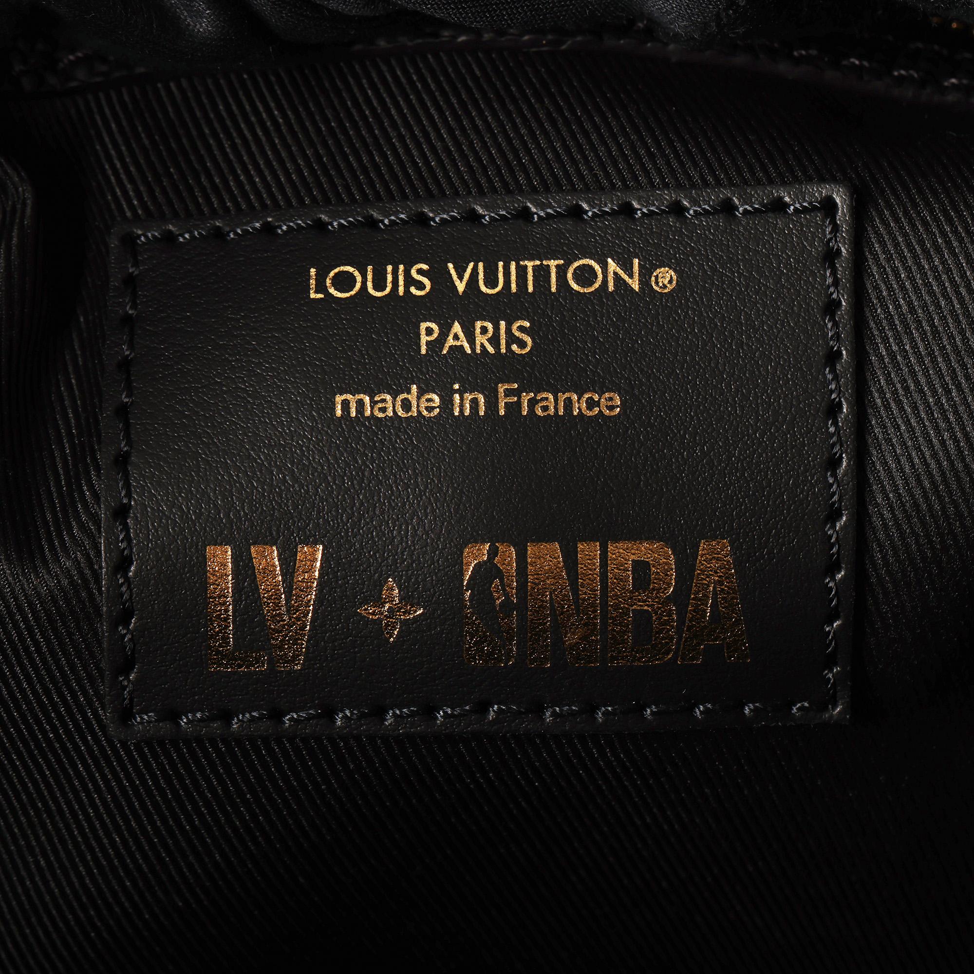 LOUIS VUITTON Monogram Embossed Leather & Red Python Leather NBA Patches Keepall 2