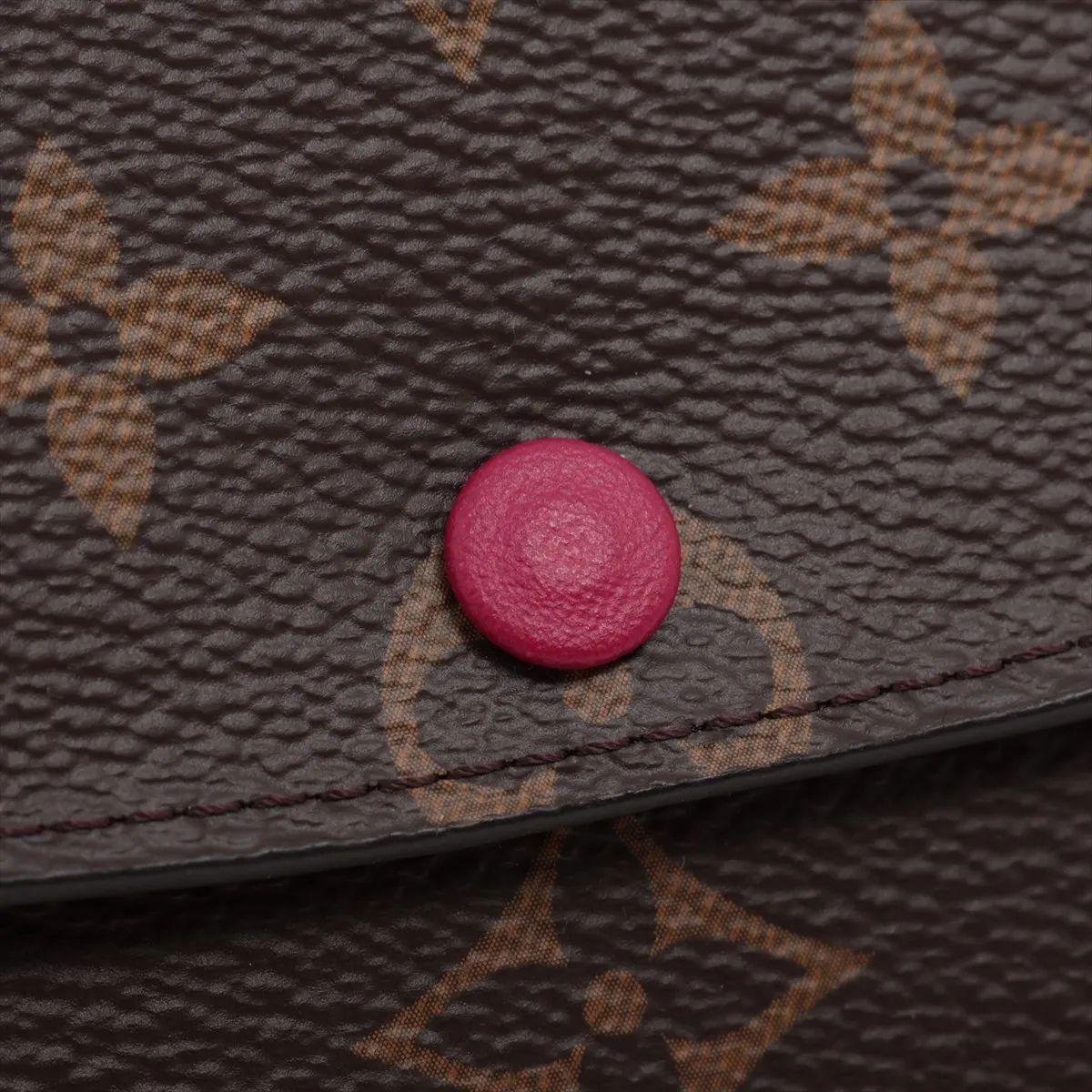 Louis Vuitton Monogram Emilie Wallet Fuchsia For Sale 6