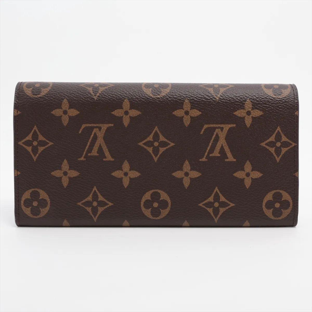 Black Louis Vuitton Monogram Emilie Wallet Fuchsia For Sale