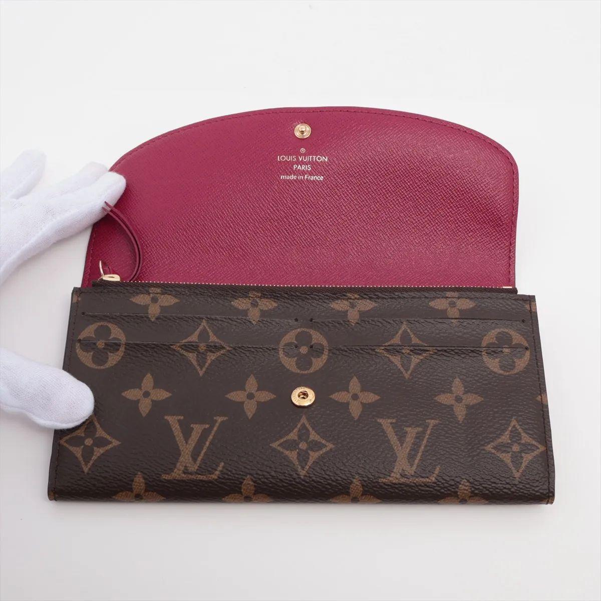 Louis Vuitton Monogram Emilie Wallet Fuchsia In Good Condition For Sale In Humacao, PR