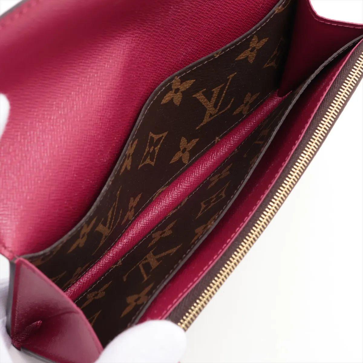 Women's Louis Vuitton Monogram Emilie Wallet Fuchsia For Sale