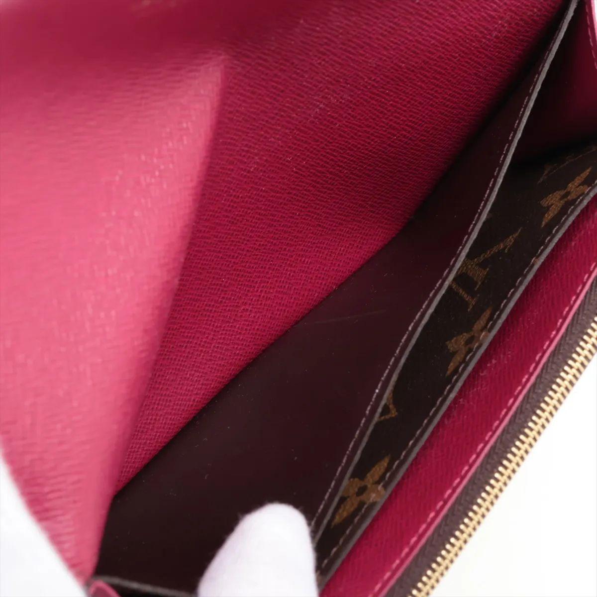 Louis Vuitton Monogram Emilie Wallet Fuchsia For Sale 1