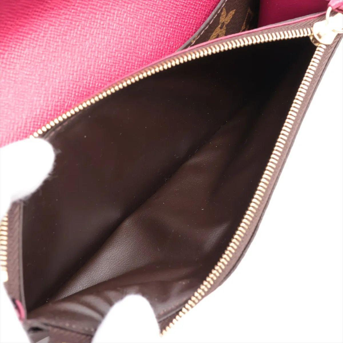 Louis Vuitton Monogram Emilie Wallet Fuchsia For Sale 3