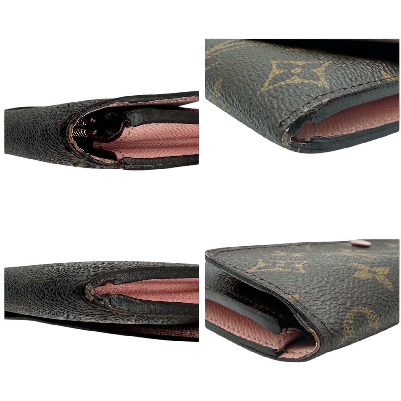 Women's Louis Vuitton Monogram Emilie Wallet Rose Ballerine For Sale
