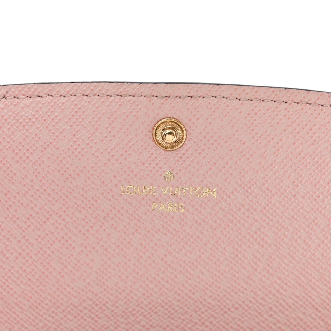 Louis Vuitton Monogram Emilie Wallet Rose Ballerine For Sale 1