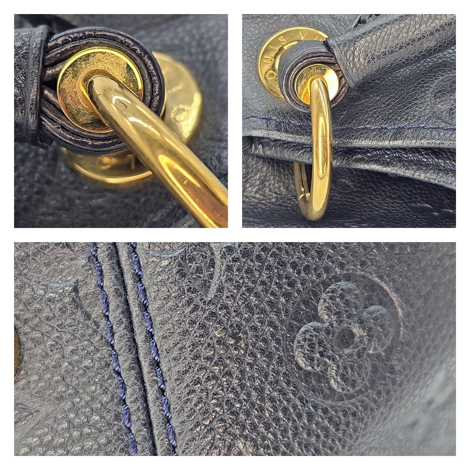 Louis Vuitton Monogram Empreinte Blue Artsy MM Hobo For Sale 5