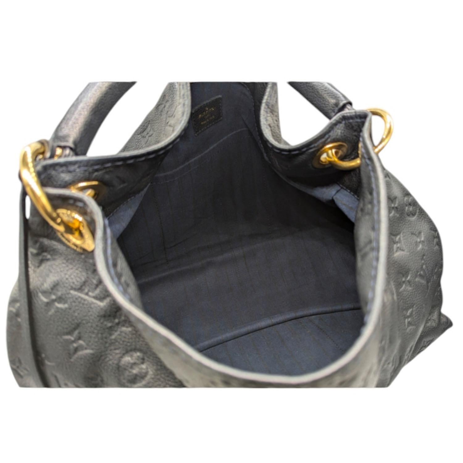 Louis Vuitton Monogram Empreinte Blue Artsy MM Hobo For Sale 1