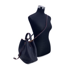 Louis Vuitton Monogram Empreinte Blue NeoNoe Bucket Shoulder Bag