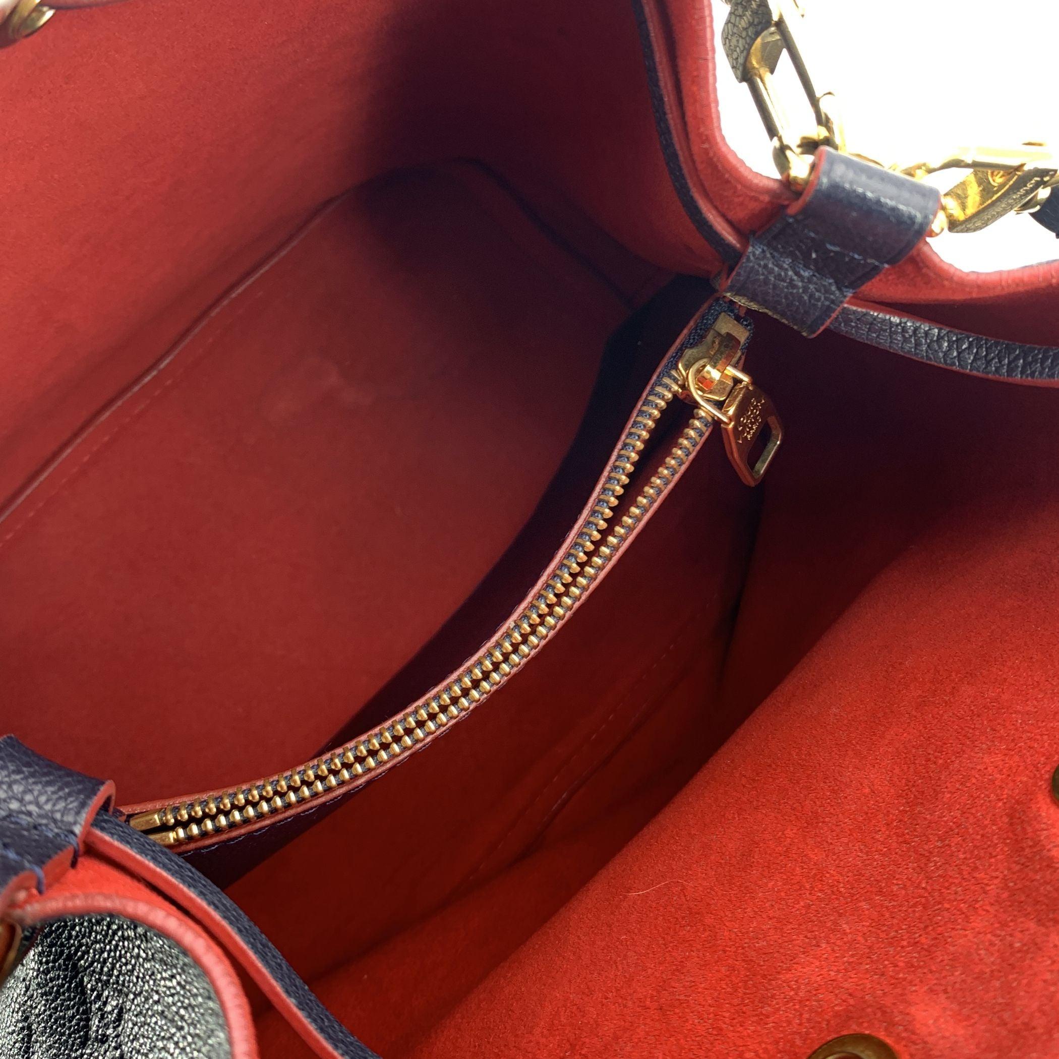 Women's Louis Vuitton Monogram Empreinte Blue NeoNoe Bucket Shoulder Bag