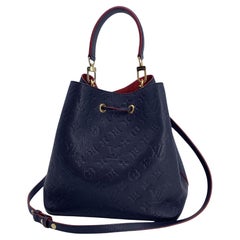 Louis Vuitton Monogram Empreinte Blue NeoNoe Bucket Shoulder Bag
